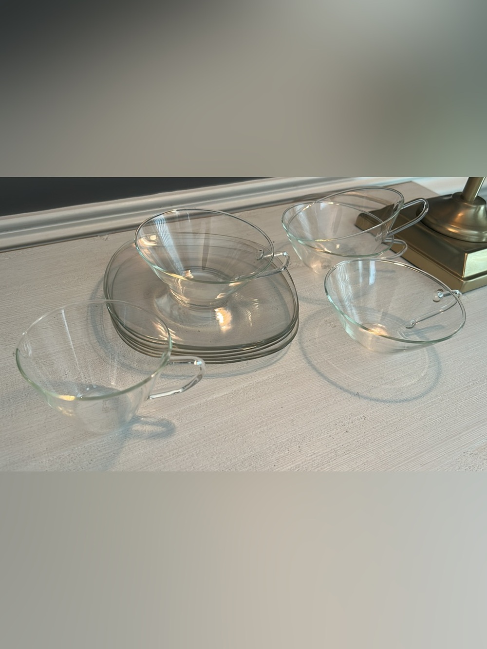Vintage MCM style teacups cups, saucers and creamer